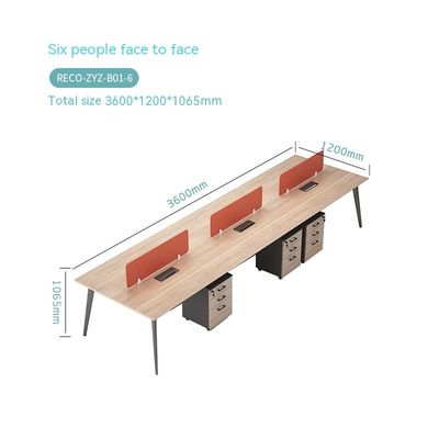 Extendable Office Furniture Combination for Four Artificial Positions in Modern Design