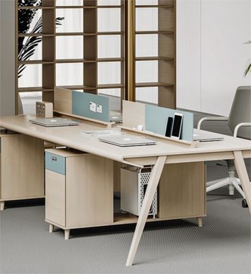 Wooden Modern Office Furniture Staff Desk with L Shaped Design and Y Mail Packing