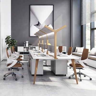 Two Person Staff Modern Commercial Office Furniture Table with ISO9001/ISO14001 Certified