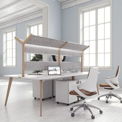 Two Person Staff Modern Commercial Office Furniture Table with ISO9001/ISO14001 Certified