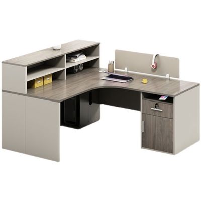 Modular Desk System for 4 People Customizable Office Furniture in Modern Design