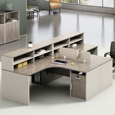Modular Desk System for 4 People Customizable Office Furniture in Modern Design