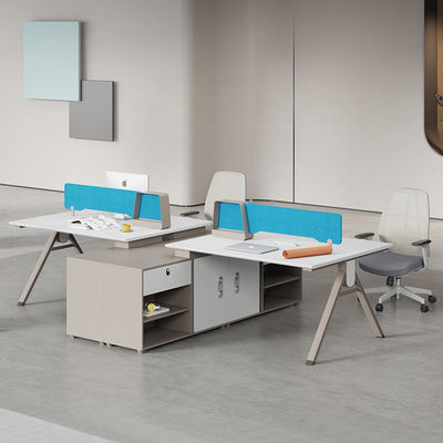 Extendable Modern Design Light Luxury Office Desk and Chair Combination for 2-4 People