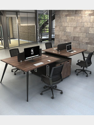 Customizable 4-6 Person Desk and Chair Combination Workstation for Business Premises