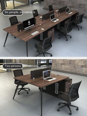 Customizable 4-6 Person Desk and Chair Combination Workstation for Business Premises