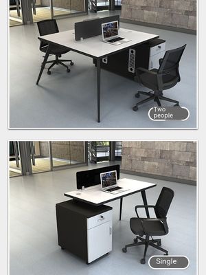 Customizable 4-6 Person Desk and Chair Combination Workstation for Business Premises