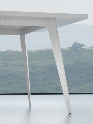 Modern White Conference Table for Office Training and Negotiation in Shopping Center