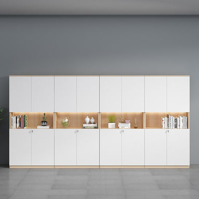 Adjustable Solid Wood Storage Bookshelf Cabinet for Office Furniture and File Storage