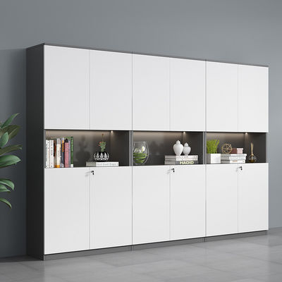 Adjustable Solid Wood Storage Bookshelf Cabinet for Office Furniture and File Storage