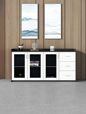 Minimalist Design Assembled Wooden Custom Office Storage Cabinets for Firms