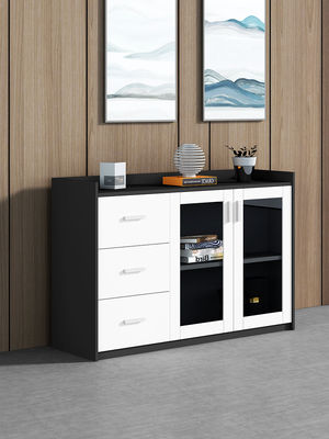Minimalist Design Assembled Wooden Custom Office Storage Cabinets for Firms