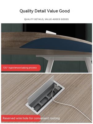 Customized Size Rectangle Metal Legs Meeting Table Boardroom Tables Modern Conference Table
