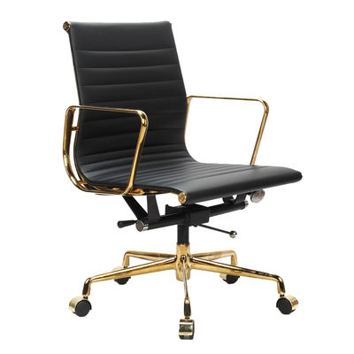 Adjustable Height Executive Office Chair with Swivel Wheels and Synthetic PU Leather
