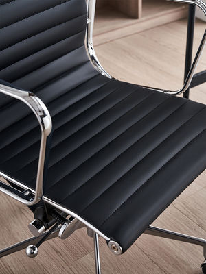 Adjustable Height Executive Office Chair with Swivel Wheels and Synthetic PU Leather
