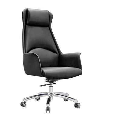 Adjustable Height Leather Swivel Chair for Office Administrative Negotiation and Boss