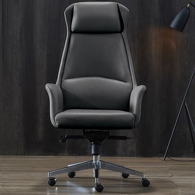 Adjustable Height Leather Swivel Chair for Office Administrative Negotiation and Boss