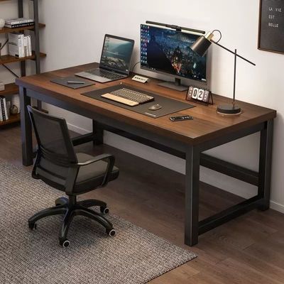 Wood Style PANEL Household Simple Wide Thicker Computer Student Study Desk for Office