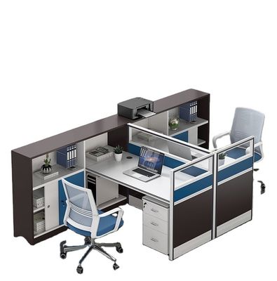 Straight Hair Office Staff Work Table And Chair Combination for Office Screen Desk
