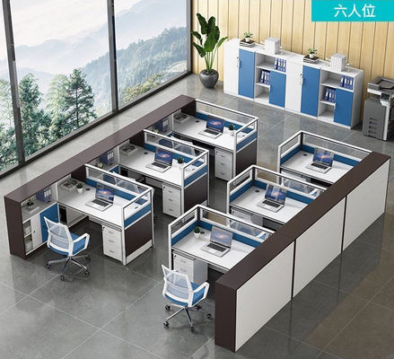 Straight Hair Office Staff Work Table And Chair Combination for Office Screen Desk
