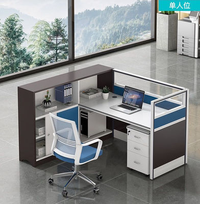 Straight Hair Office Staff Work Table And Chair Combination for Office Screen Desk