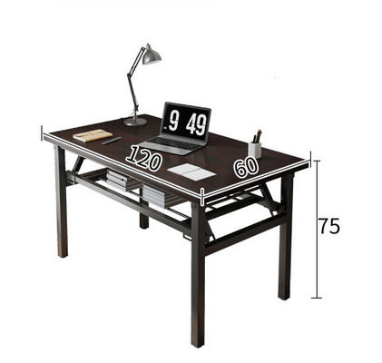 Home Office Furniture Manufacturers Simple Folding Computer Long Table Iron Frame Desk