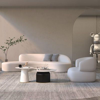 Mail Packing Five Star Hotel Lobby Lounge Area Sofa with Velvet Cloth Arc Combination