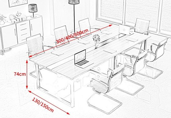 End Boardroom Meeting Room Conference Table with Matching Chairs Set Customer Required