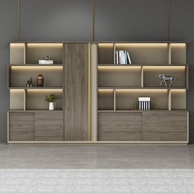 Modern Office File Cabinet Wooden Boss Background Cabinet Set