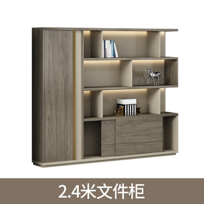 Modern Office File Cabinet Wooden Boss Background Cabinet Set