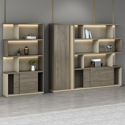 Modern Office File Cabinet Wooden Boss Background Cabinet Set