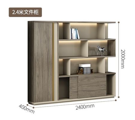 Modern Office File Cabinet Wooden Boss Background Cabinet Set
