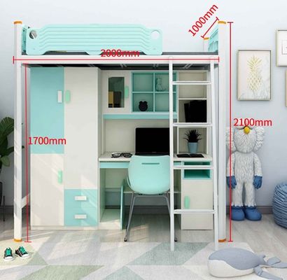 Hotel Steel Bunk Bed With Desk Stairs Customer Provided and Modern Bedroom Furniture