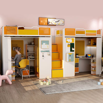 Hotel Furniture Metal Single Double Student Iron Dormitory Bed with Wardrobe and Desk