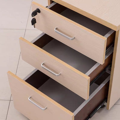 Modern Furniture Style Solid Wood Lockable Office File Cabinet with Push-pull Design