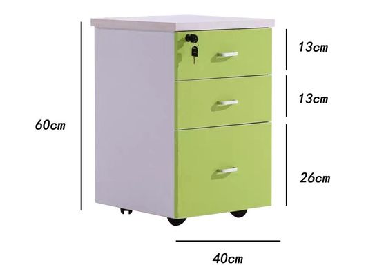 Modern Furniture Style Solid Wood Lockable Office File Cabinet with Push-pull Design
