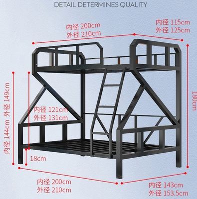 Double Layers Iron Bunk Bed for Internet Gaming Cafe Commercial Furniture and General