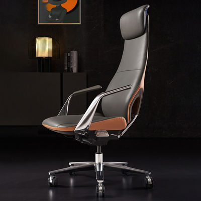 Office Building Chair with Ergonomic Design and Synthetic Leather Material Business