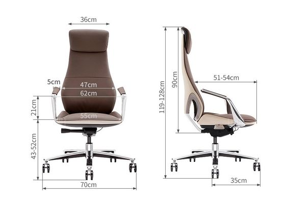Office Building Chair with Ergonomic Design and Synthetic Leather Material Business