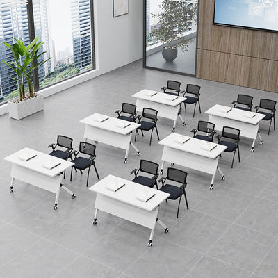 Office Furniture Specific Mobile Folding Conference Training Table with Wheels on Wheels