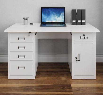 Commercial Furniture Steel Office Computer Desk Single with Locking Drawer Durable