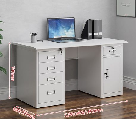 Commercial Furniture Steel Office Computer Desk Single with Locking Drawer Durable