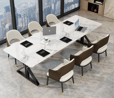 Light Luxury Scandinavian Style Office Furniture 2 Meters Marble Conference Table and Desk