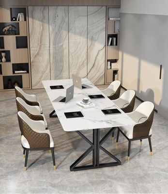 Light Luxury Scandinavian Style Office Furniture 2 Meters Marble Conference Table and Desk