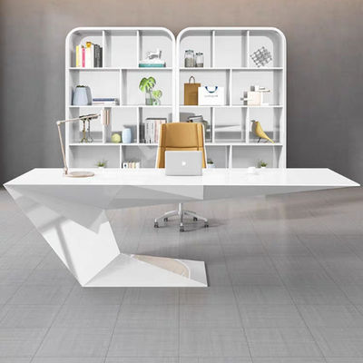 Home Office Funiture Morden Work Office Desk with Custom White Paint Consulting Table
