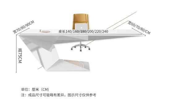 Home Office Funiture Morden Work Office Desk with Custom White Paint Consulting Table