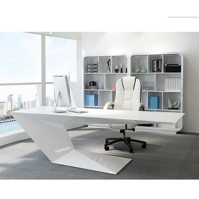 Home Office Funiture Morden Work Office Desk with Custom White Paint Consulting Table