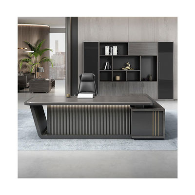 High Tech Black Boss Manager Office Table and Chair Combination for Customer Provided