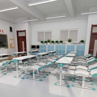 Modern Design Study Reclinable Adjustable Desk and Chair Set for School Home Training