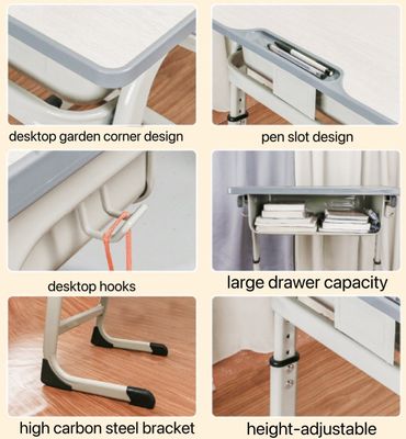 Bedroom Furniture Adjustable Single Student Table And Chair Set for Education Materials