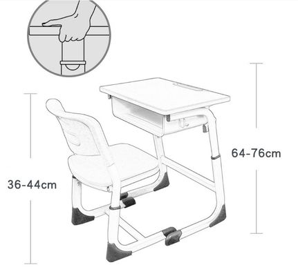 Bedroom Furniture Adjustable Single Student Table And Chair Set for Education Materials